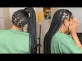 KNOTLESS BRAIDS ON NATURAL HAIR | THE CLIENT I DIDNT KNOW I HAD