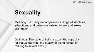 Sexuality Meaning