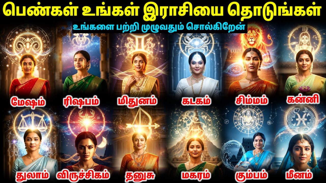 பெண்கள் உங்கள் இராசியை தொடுங்கள்!! உங்களை பற்றி முழுவதும் சொல்கிறேன் | Personality of zodiac Signs 