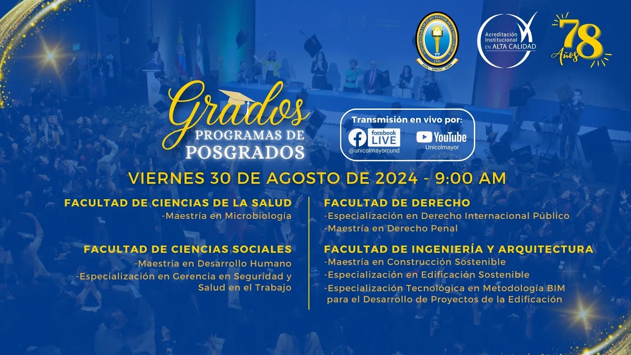 Ceremonia de Graduación Posgrados 2024 - 2 - YouTube
