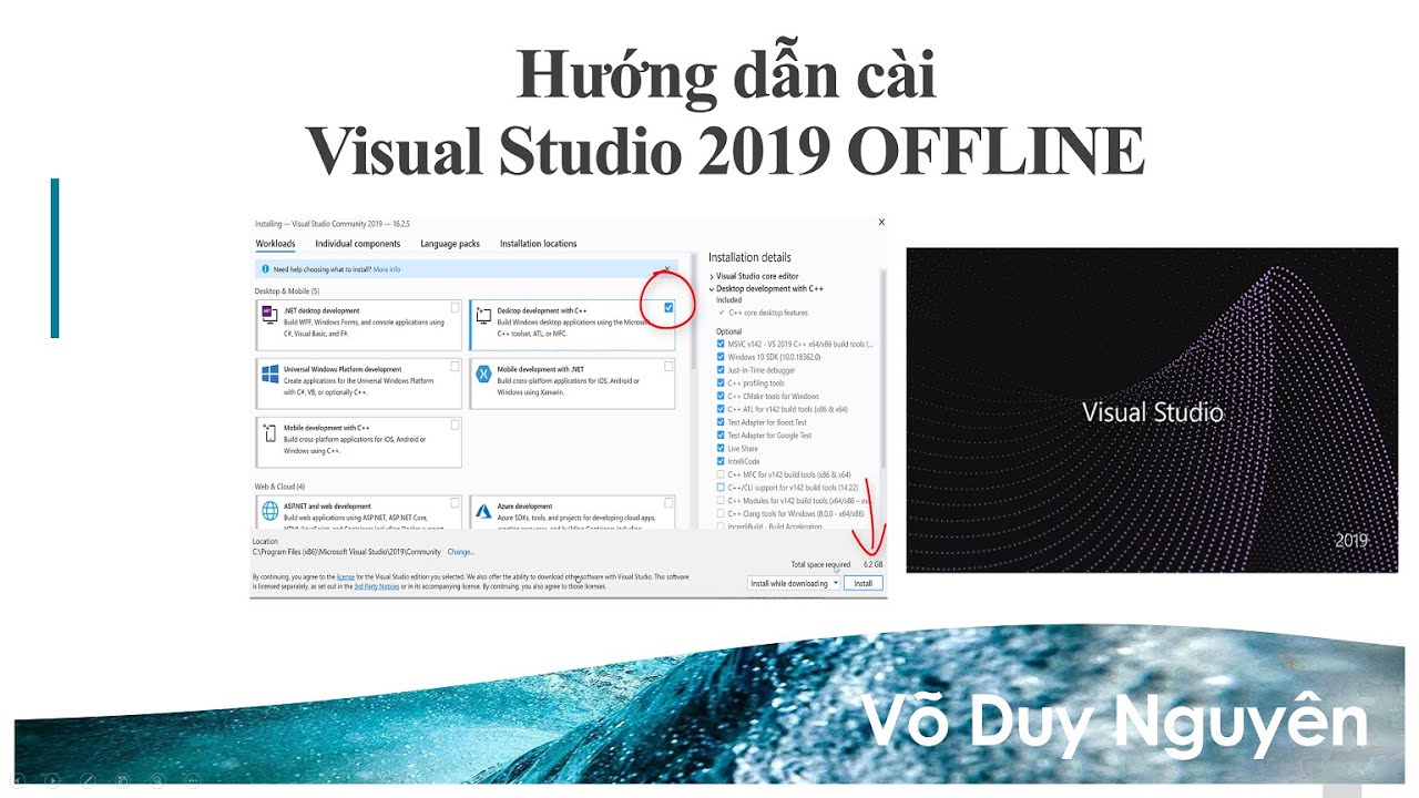 Hướng dẫn cài đặt Visual Studio 2019 OFFLINE | Võ Duy Nguyên - YouTube