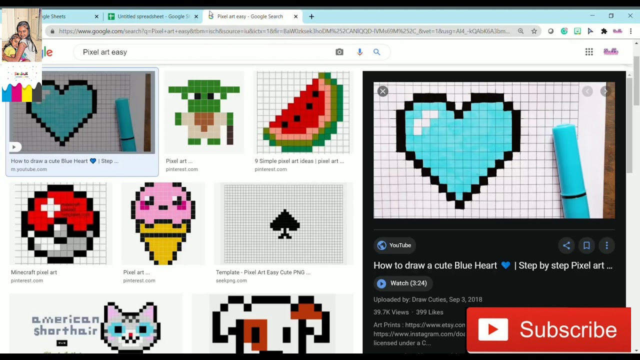 How To Draw A Heart Step By Step Pixel Art Tutorial Madhu Vaasam Youtube