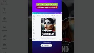 Canva Fashion Poster Design | Easy Canva Tutorial for Beginners #canva #shorts