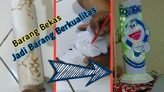 Cara mudah membuat lampu tidur doraemon dari pipa pvc