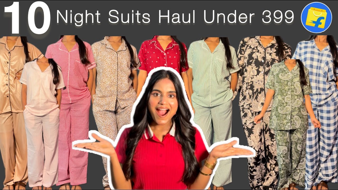 Budget Friendly Cute Night Suits Haul From Flipkart Under 399 /Affordable & Trendy Nightwear /Try On