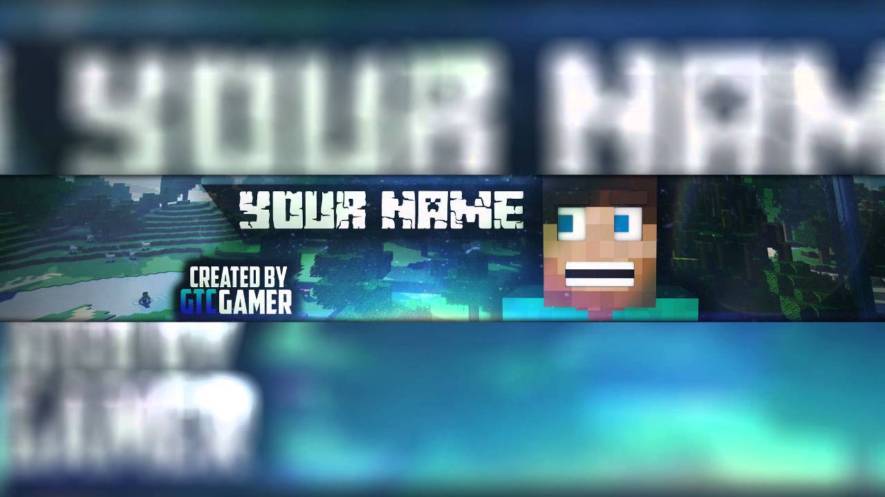 MineCraft | SPEED ART | BANNER EDITABLE #5 [Free Download] - YouTube