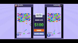 Skillz $100 Bubble Shooter Tournaments Head to Head