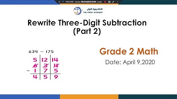 Rewrite three digit subtraction G2