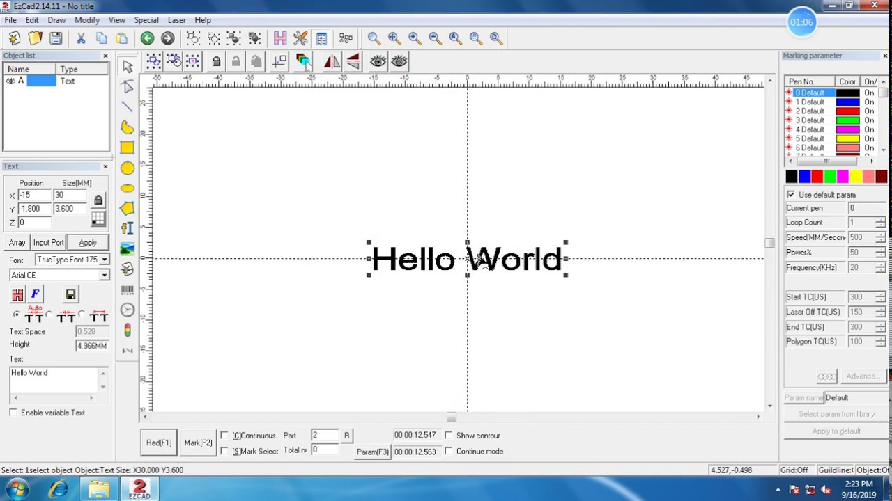 Laser Marking Machine EZCad Software Demo Video J1217J YouTube