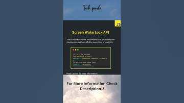 Screen Wake Lock API | Source Code and Detailed Description | #trending #shorts #shortsfeed #api