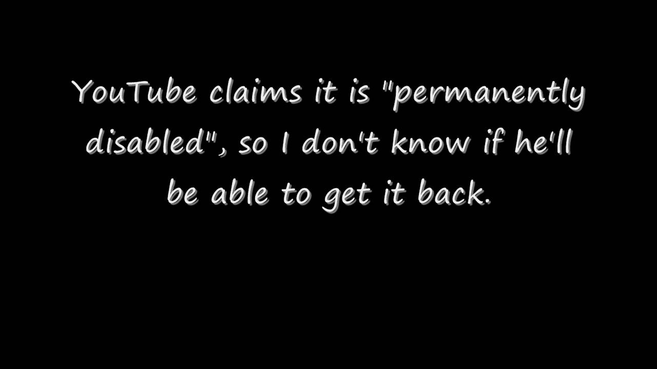 drewdy9999 suspended on YouTube