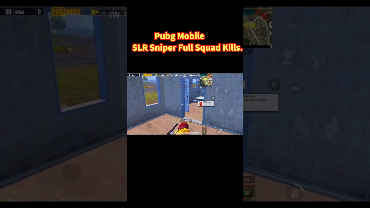 Pubg Mobile SLR Full Squad Kills Gameplay . 