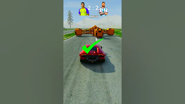 Cristiano Ronaldo vs Lionel Messi  ⚽︎ #beamngdrive #ronaldo #messi #simulator#shorts