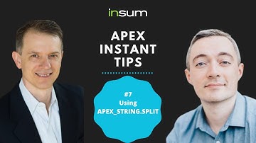 APEX INStant Tips #7: Use APEX_STRING.SPLIT to parse colon or comma separated strings