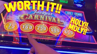 EPIC JACKPOT on Jackpot Carnival Timberwolf Slot Machine by VegasLowRoller!!