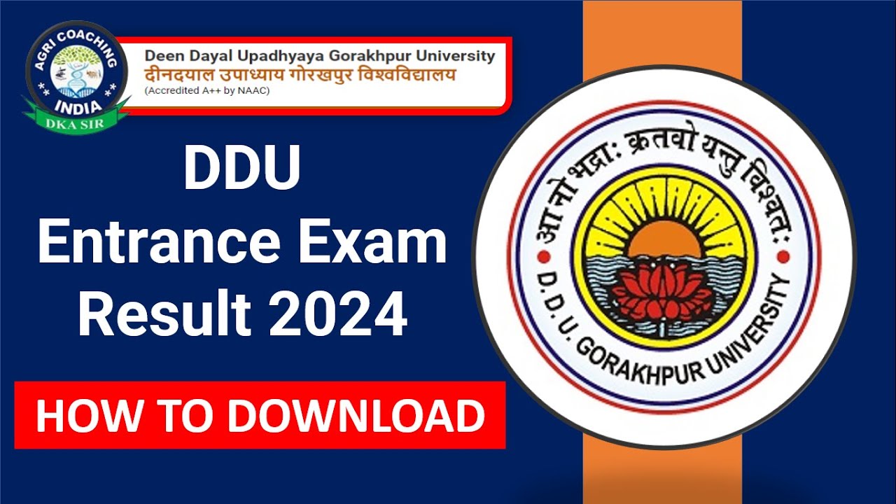 DDU Result OUT DDU Gorakhpur University Entrance Exam Result 2024 DDU Result OUT DDU Gorakhpur University Entrance Exam Result 2024