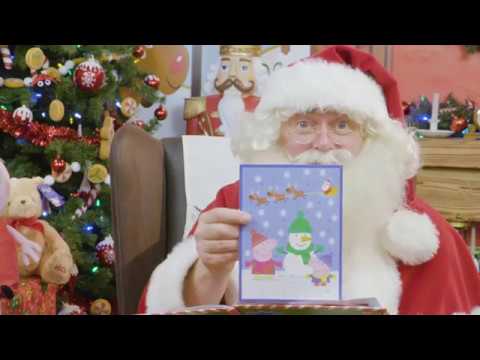 Santa reads Peppa's Christmas Story Book