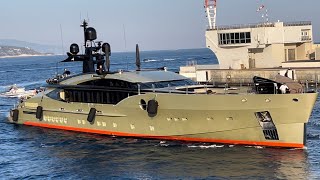 Re-docking of Palmer Johnson $20M DB9 Superyacht in Monaco Monte Carlo @archiesvlogmc