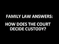 How does the court decide whether to award joint or sole legal custody?