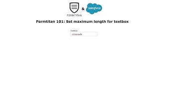 Set maximum length for textbox