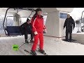 Putin esquía en las montañas de Sochi con el presidente bielorruso