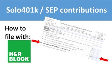 How to claim your Solo401k / Keogh / SEP / SIMPLE contribution with HR Block