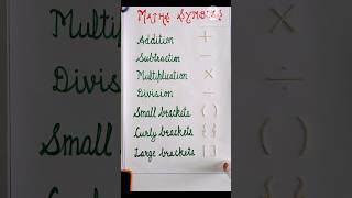 Matchstick Math Symbols Chart ✨ | Fun Learning with BODMAS #shorts #maths #ytshortsindia
