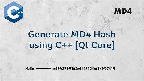 How to Generate MD4 Hash using C++ [Qt Core]