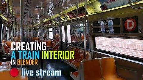 🔴 blender live  - creating a metro interior train in blender