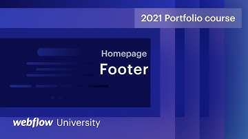 Build a reusable footer in Webflow — Portfolio site, Day 5