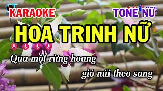 Karaoke Hoa Trinh Nữ Tone Nữ ( C ) Nhạc Sống Beat Hay || Siêu Thị Karaoke