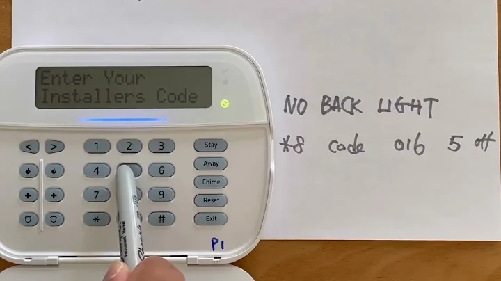DSC NEO keypad blank and backlighting programming