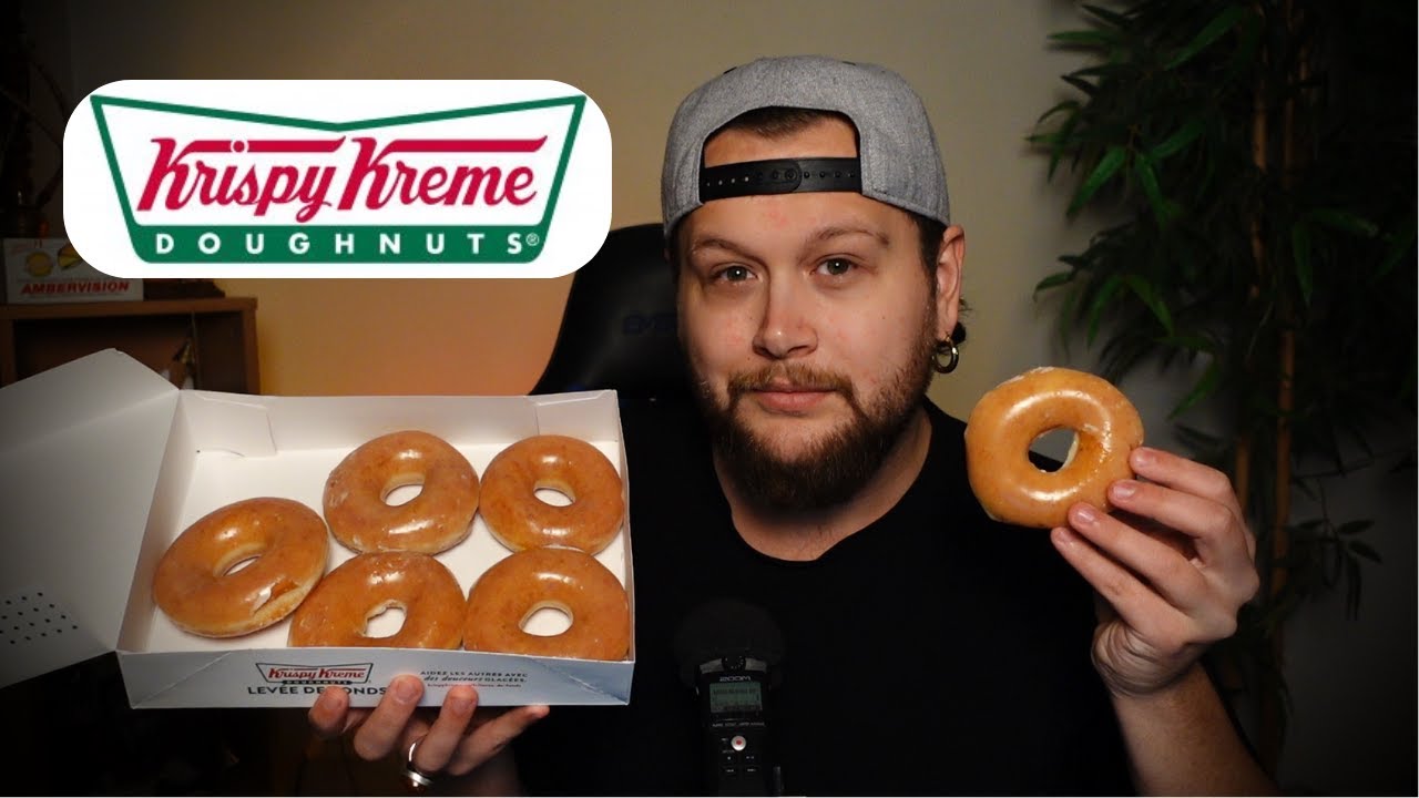 ASMR Trying Krispy Kreme Doughnuts for the FIRST time!