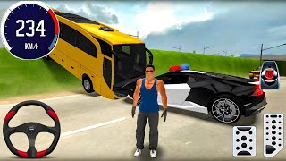 Bus & Police Lamborghini Driving in Open World Game - Go to Town 6 - Android Gameplay screenshot 5