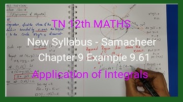 TN New Syllabus | Class 12 Maths | Chapter 9 | Example 9.61 |Application of integrals |
