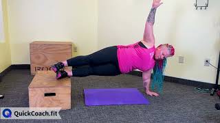 Platform Box Feet Elevated Side Plank | Exercise Demo | Coaching Software | QuickCoach