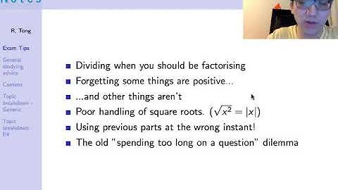 HSC Maths Extension 2 | Study Advice