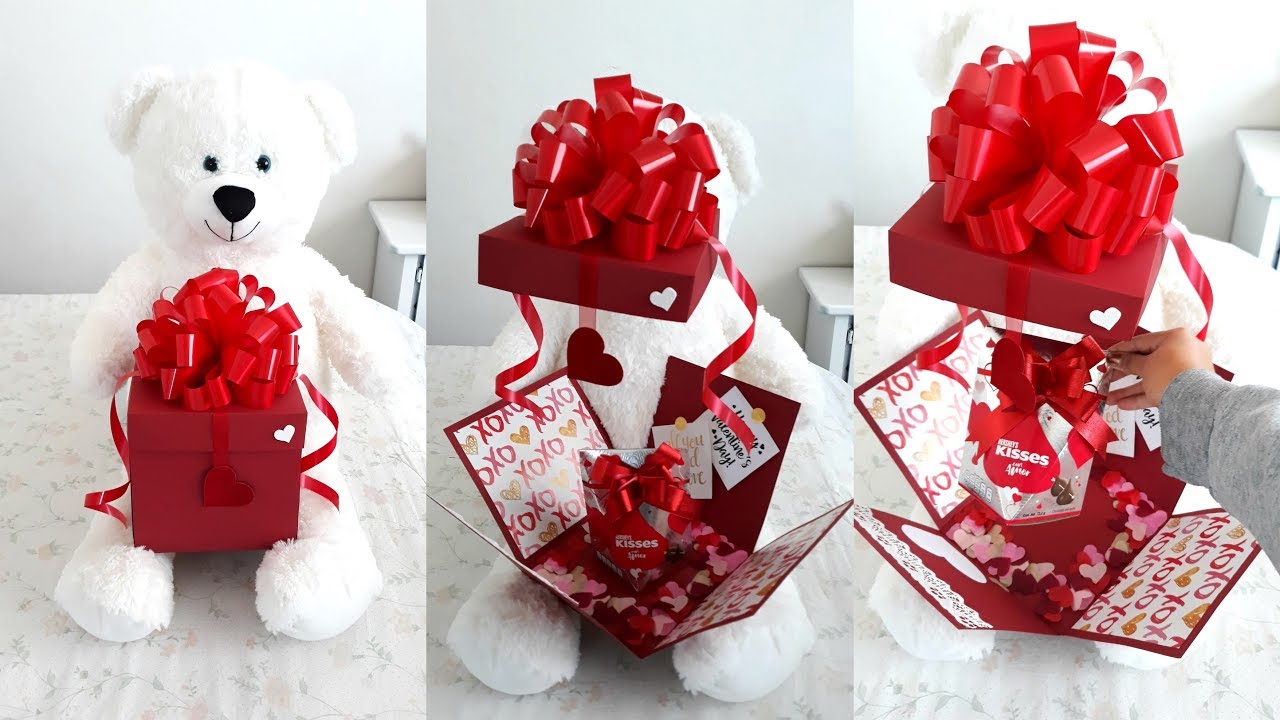 Caja de dinero de San Valentín para regalo en efectivo, cajas de regalo  sorpresa con tarjeta extraíble para el día de San Valentín, soporte para  rollo
