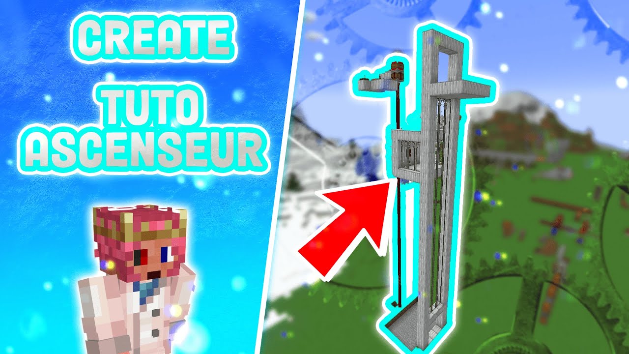 [TUTO]ASCENSEUR (ultra stylé) - CREATE #6 - MINECRAFT 1.20 - YouTube
