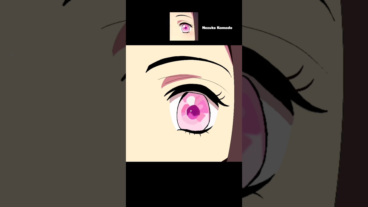 Nezuko Kamado's Eye Time-Lapse Drawing 