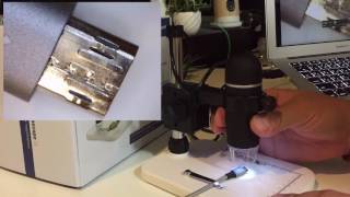 Crenova UM012C USB2.0デジタル顕微鏡 300倍拡大鏡 LEDランプ8個付き 01録画テスト