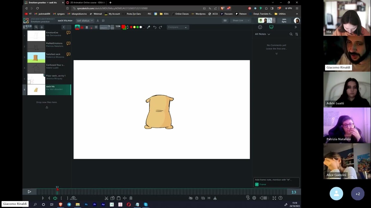 2D Animation - Flour sack emotions