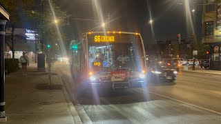 CTA Bus Ride 66 Chicago From Western To Chicago/State Red Line CTA Nova Bus Lfs 2023 #8553