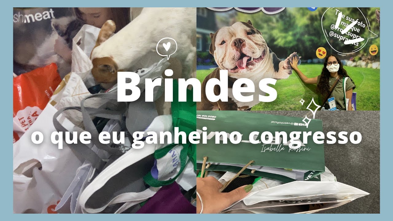 TODOS os BRINDES que recebi no congresso VETERINÁRIO | Isabella Rossini