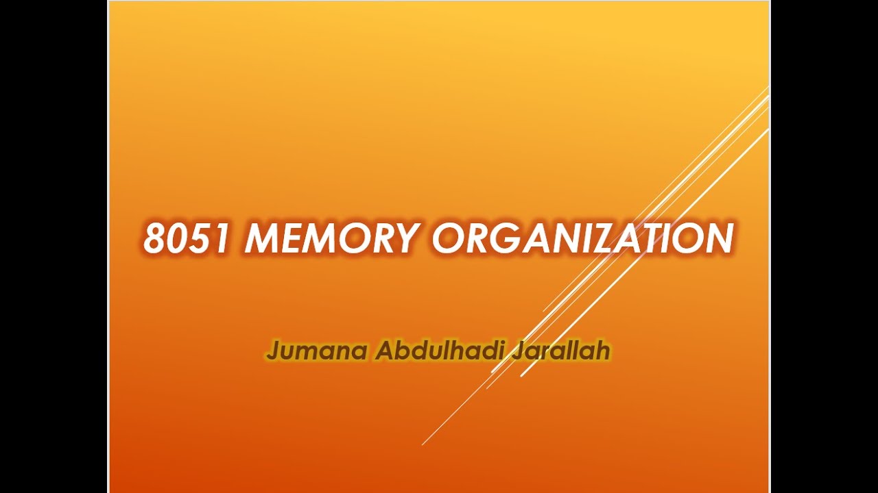 8051 memory organization/8051 registers / 8051 CPU registers / 8051