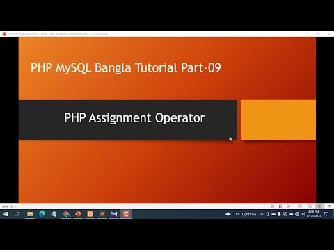 assignment operator in php bangla tutorial