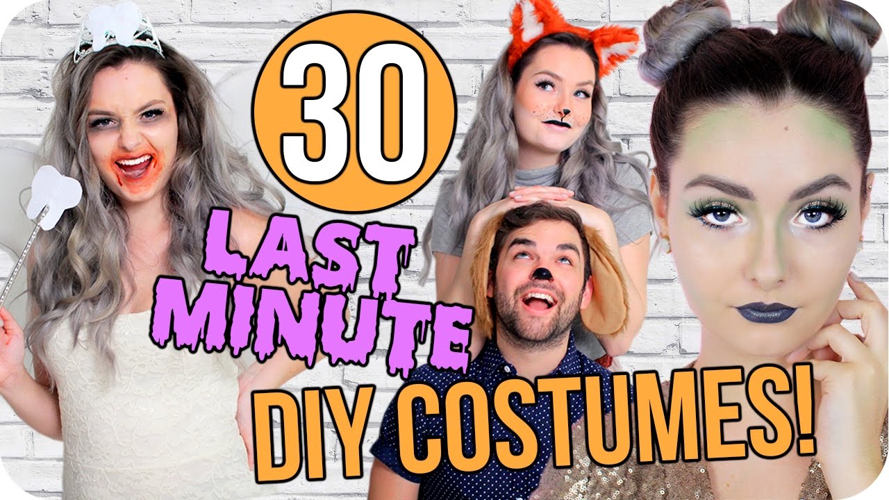  30  Last  Minute  DIY  Halloween  Costumes  YouTube