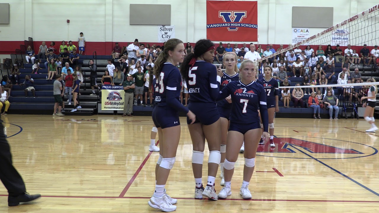 9.10.19  Trinity Catholic Volleyball (wins) vs Ocala Vanguard (set #1 clip#5 )