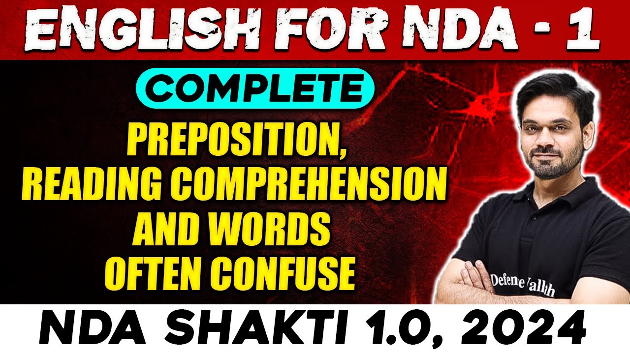 NDA English : Preposition, Comprehension & Words Often Confuse | NDA 1 ...