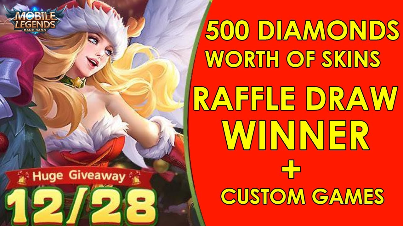 MLBBXmas|Skin Giveaway| 500 DIAMONDS WORTH OF SKINS RAFFLE DRAW WINNER ...